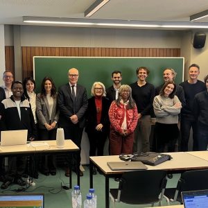 Il rettore John McCourt e la coordinatrice del progetto Benedetta Giovanola a Lovanio_JustHealth